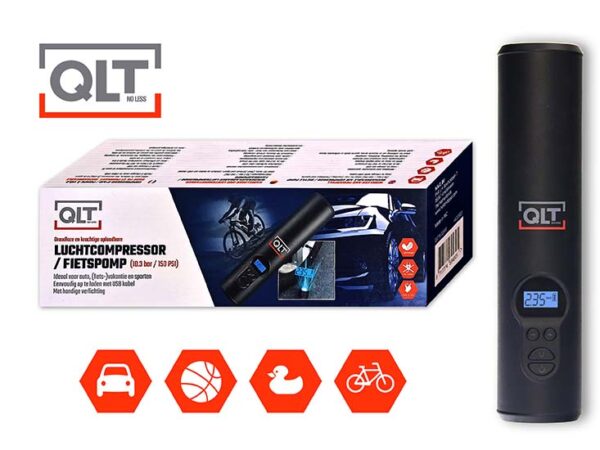 QLT Draagbare Luchtcompressor - Elektrische pomp - Oplaadbaar - 10