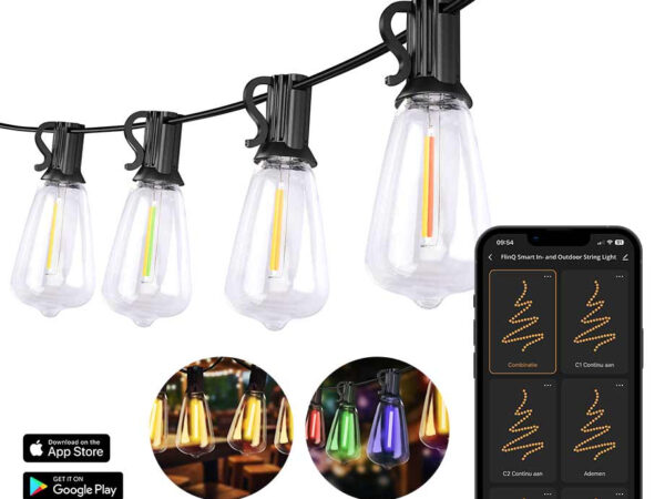 Slimme Lichtslinger Warm Wit En RGB - 15 Meter Lang Met 20 Lampen! ...