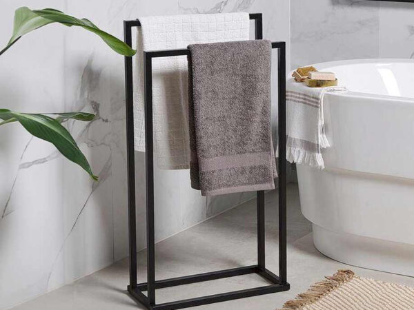 Handdoekrek Zwart Staal - Elegant En Ruimtebesparend! ...