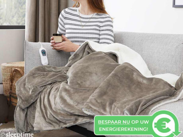 Luxe XXL Elektrische Knuffeldeken - Bespaar Direct Op Stookkosten! ...