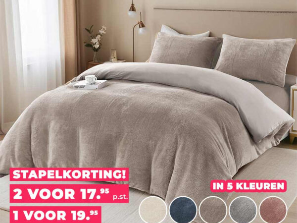 SEVVA® Teddy Fluffy Dekbedovertrek - Sfeervol En Knus! ...
