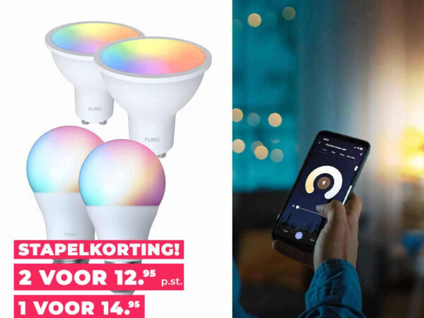 2-Pack Smart Lampen Met Warm Wit En RGB - Keuze Uit E27 En GU10 Fitting! ...