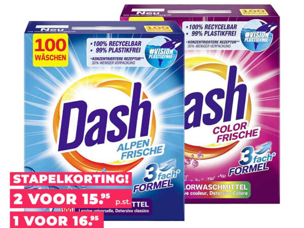 6kg Dash Waspoeder - Goed Voor 100 Wasbeurten! ...