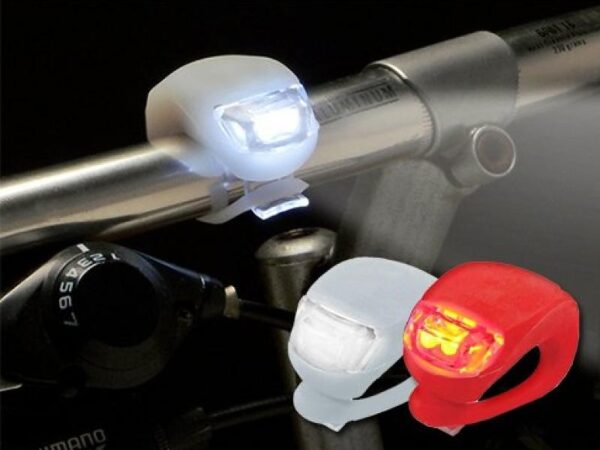 LED fietslampjes - 1 Set Wit + Rood