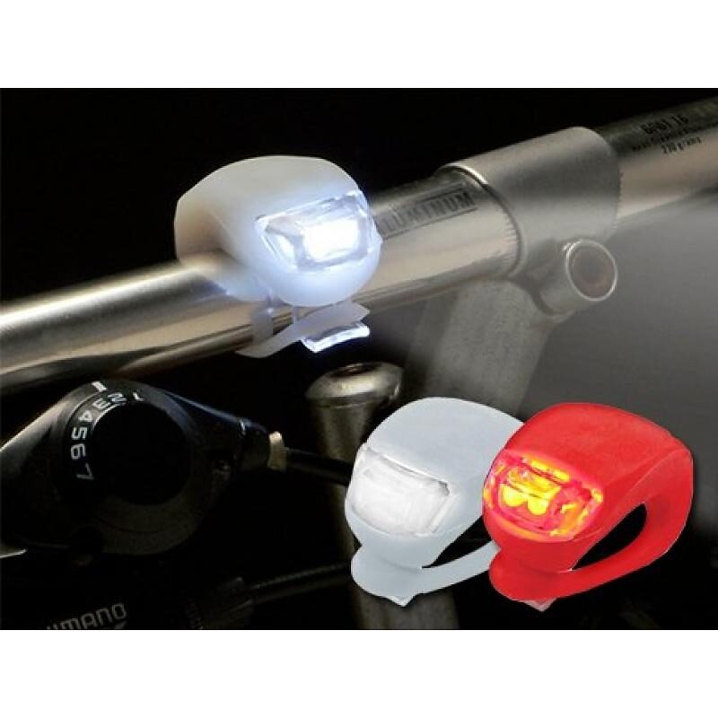 LED fietslampjes - 1 Set Wit + Rood
