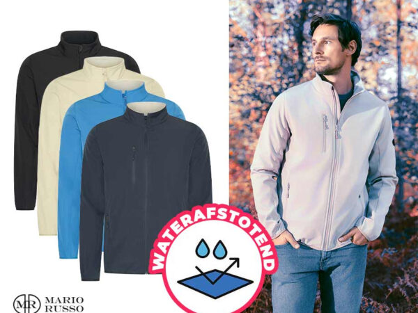 Mario Russo Softshell Jas - Waterafstotend En Winddicht! ...