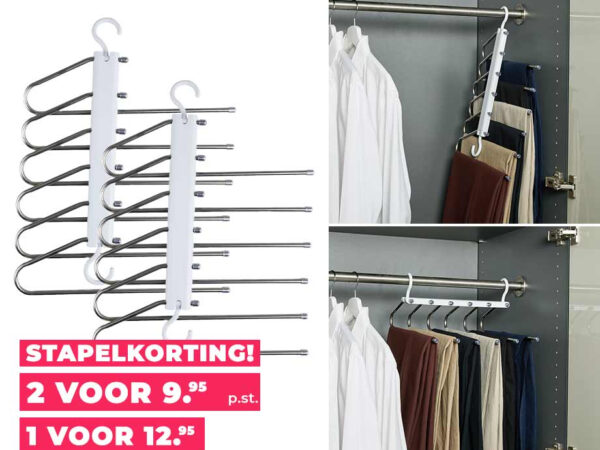 2-Pack Ruimtebesparende Kledinghangers - De Oplossing In Elke Kledingkast! ...