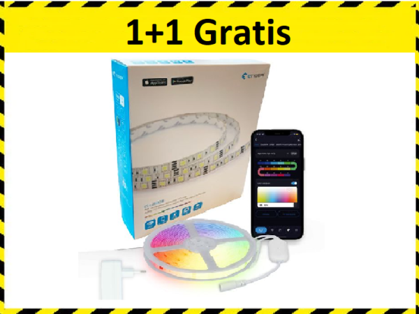 Etiger slimme LED strip RGB - IP65 - 5 meter 1+1 Gratis