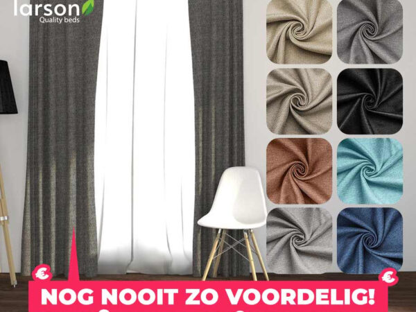 Larsen Luxe Geweven Gordijnen - Zware Isolerende En Verduisterende Stof! ...