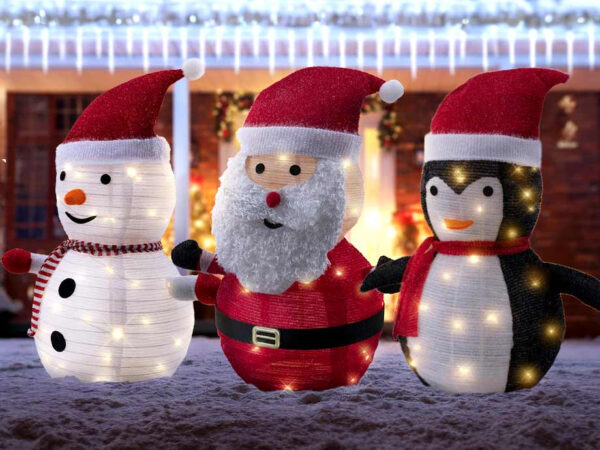 Lichtgevende Kerstpop 68 cm - Met 30 LED's! ...