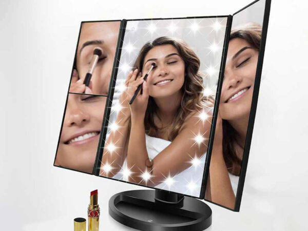 Drieluik LED Make-Up Spiegel - Vergroot Tot 3 Keer! ...