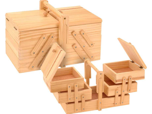 Houten Hobby- En Naaidoos - Uitklapbaar Met 3 Lagen! ...