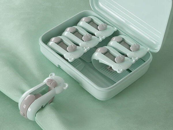 6-pack Stevige Dekbedclips - Met Handige Opbergbox - Groen