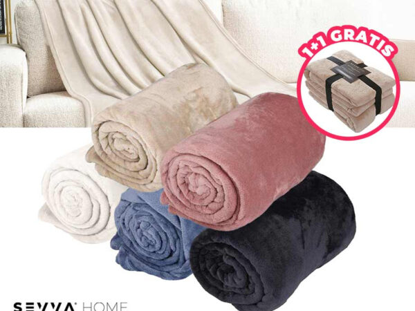 SEVVA® Flanel Fleece Deken 1+1 GRATIS - XXL Formaat! ...