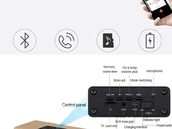 Retro Hifi Bluetooth draadloze luidspreker