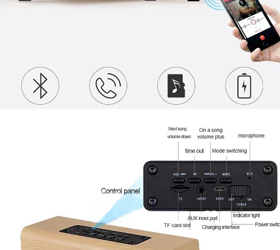 Retro Hifi Bluetooth draadloze luidspreker