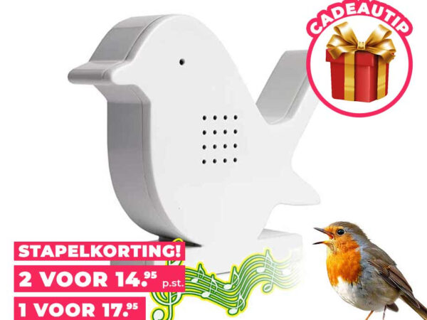 Vogeldoosje Met Sensor - Vrolijke Vogelgeluiden Wanneer Je Langsloopt! ...