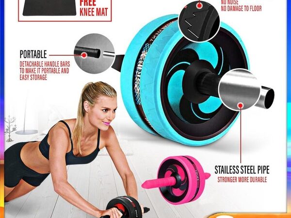 2 in 1 Sixpack Ab Rollers met Springtouw en Mat
