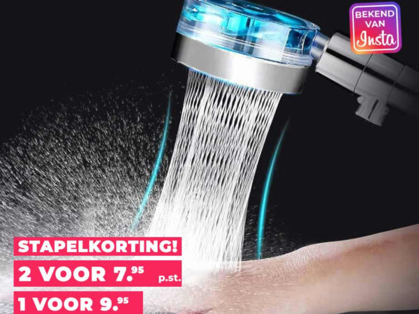 Nexxt Turbo Waterbesparende Douchekop - Met Draaiende Krachtige Straal! ...