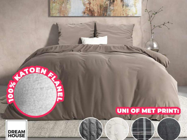 Dreamhouse Flanellen Dekbedovertrek 100% Katoen - Uni Of Met Print! ...