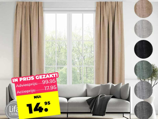 Zware Kwaliteit Geweven Gordijnen - Warmte Isolerend En Verduisterend! ...