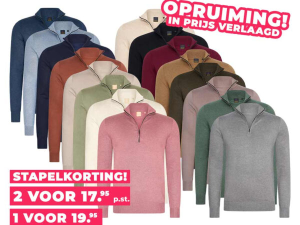 Mario Russo Half Zip Sweater - SALE: Nu Nog Voordeliger! ...