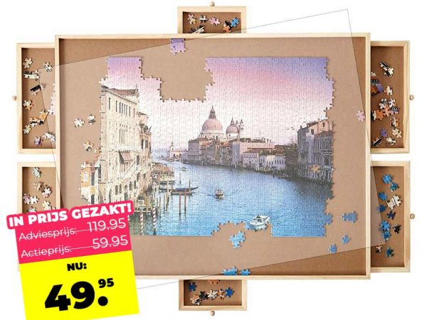 Houten Puzzeltafel 1.500 Stukjes - Makkelijk Puzzelen En Opbergen! ...
