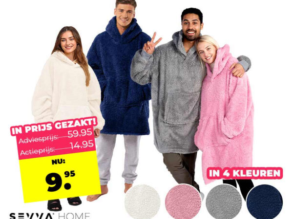 SEVVA® Teddy Hoodie Blanket - Voor Hem En Haar! ...
