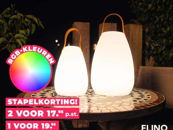 FlinQ Oplaadbare RGB Tafellamp - Verkrijgbaar In 2 Formaten! ...