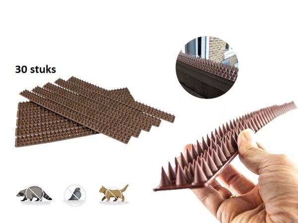 30 Kinzo anti-klim strips - 15 meter - Voor het weren van dieren of dieven