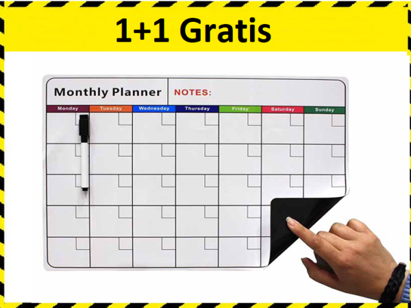 Lowander Familieplanner - Maandplanner Whiteboard 1+1 Gratis